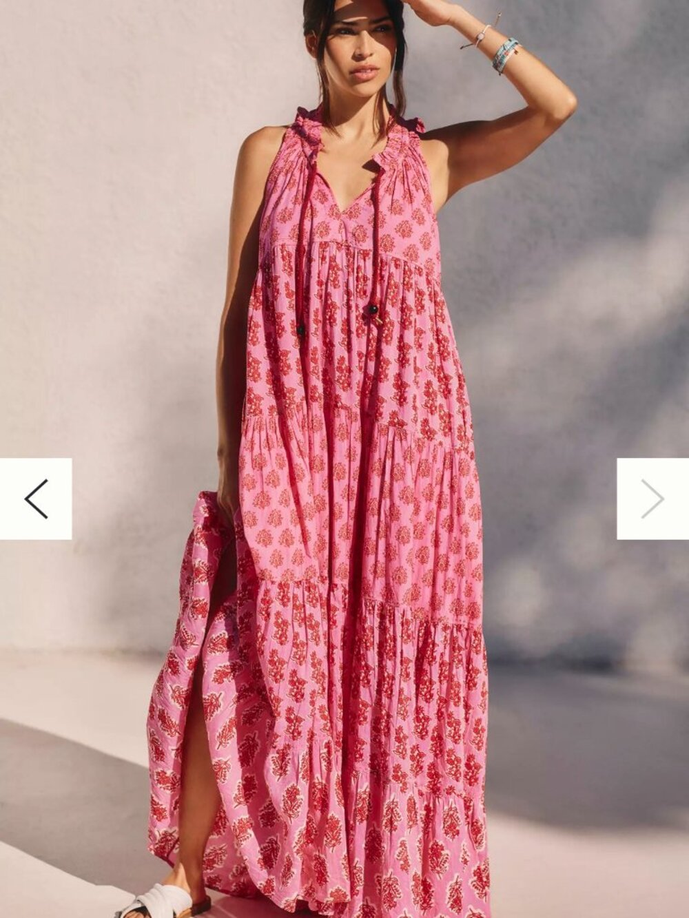 Ro's Garden Sophia Dress in pink and red size Large